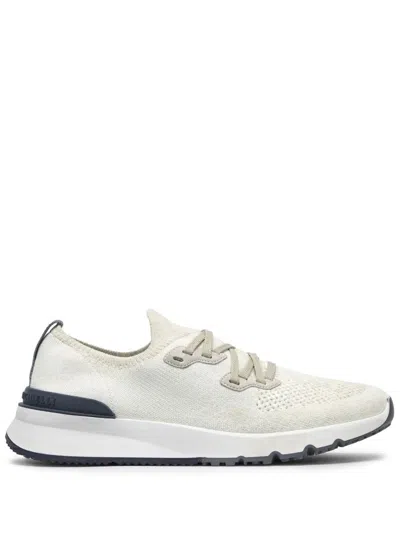 Brunello Cucinelli Cotton Sneakers In Neutral