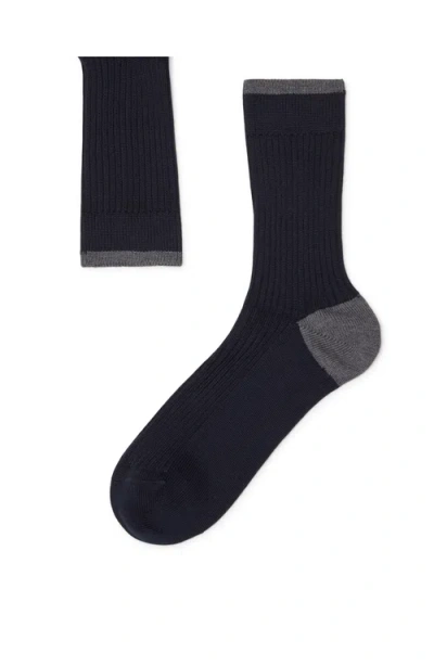 Brunello Cucinelli Cotton Socks In Black