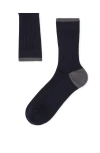 Brunello Cucinelli Cotton Socks In Navy Blue