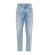 Brunello Cucinelli Stonewashed Cotton Denim Jeans In Blue