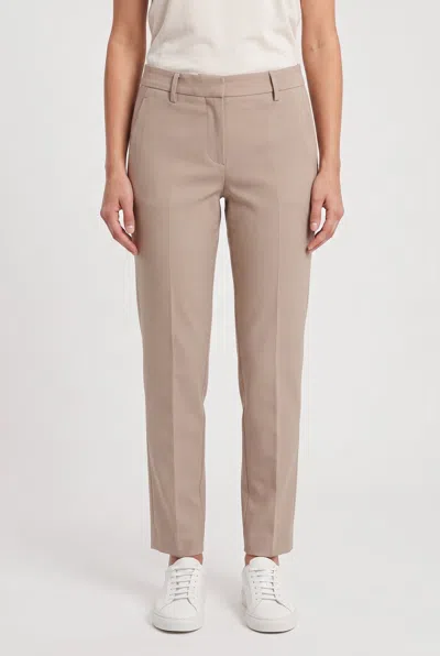 Brunello Cucinelli Cotton Straight-leg Trousers In Neutral