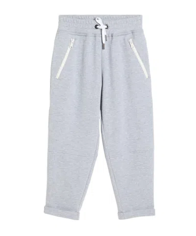 Brunello Cucinelli Kids' Cotton Straight-leg Trousers In Gray