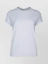 Brunello Cucinelli Cotton Stretch T-shirt Monili Collar