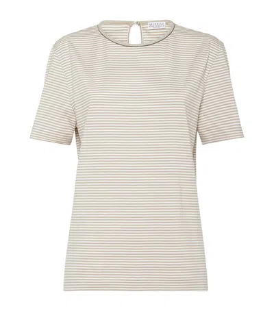 Brunello Cucinelli Cotton Stripe T-shirt