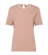 Brunello Cucinelli Cotton Stripe T-shirt In Pink