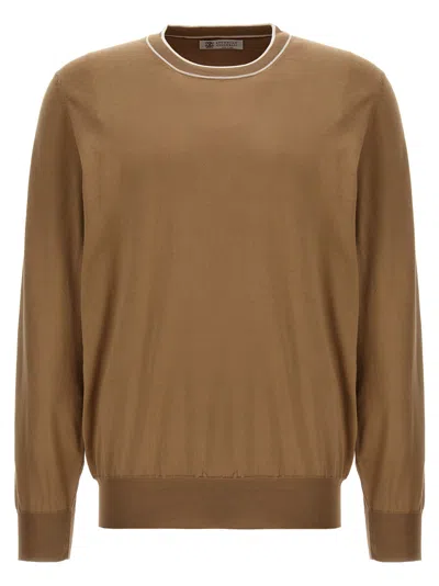 Brunello Cucinelli Cotton Sweater In Brown