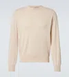 Brunello Cucinelli Round-neck Long-sleeved Sweater In Pink