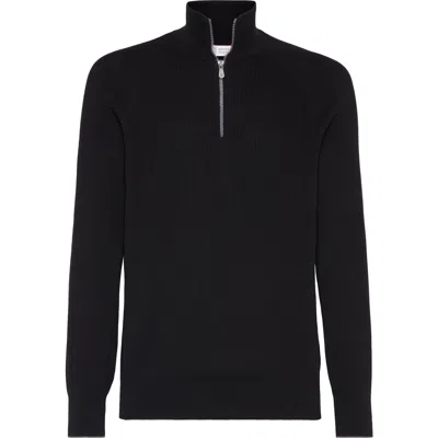 Brunello Cucinelli Cotton Sweater In Black