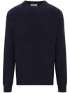 Brunello Cucinelli Cotton Sweater In Blue