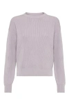 Brunello Cucinelli Cotton Sweater In Lilac
