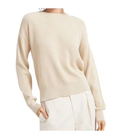 Brunello Cucinelli Cotton Sweater In Nude