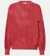 Brunello Cucinelli Cotton Sweater In Red