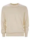 Brunello Cucinelli Men's Lightweight Cotton Sweater In White