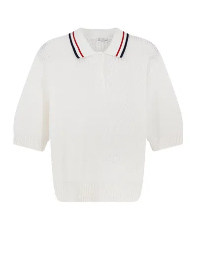 Brunello Cucinelli Cotton Sweater In White