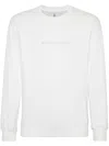 BRUNELLO CUCINELLI COTTON SWEATER WITH EMBROIDERED LOGO