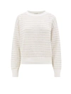 BRUNELLO CUCINELLI COTTON SWEATER WITH LUREX DETAIL