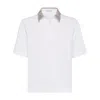 Brunello Cucinelli Polo With Dazzling Knit Collar
