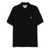 Brunello Cucinelli Midnight Polo Shirt With Buttoned Placket