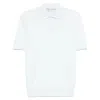 Brunello Cucinelli Fine-knit Polo Shirt In White