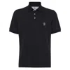 Brunello Cucinelli Midnight Polo Shirt With Buttoned Placket