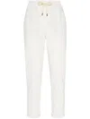 Brunello Cucinelli Relaxed-fit White Trousers With Drawstring Waistband