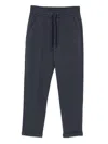 Brunello Cucinelli Cotton Sweatpants With Elastic Waistband And Side Pockets In Blue