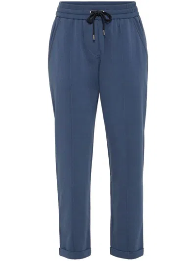 Brunello Cucinelli Cotton Sweatpants In Blue
