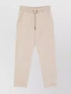 Brunello Cucinelli Cotton Sweatpants Elastic Waistband In Neutral