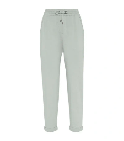 Brunello Cucinelli Cotton Sweatpants In Green