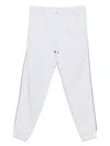 Brunello Cucinelli Cotton Sweatpants With Side Stripe Detail In Grey