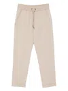 Brunello Cucinelli Cotton Joggers With Elastic Waistband And Side Pockets In Pink