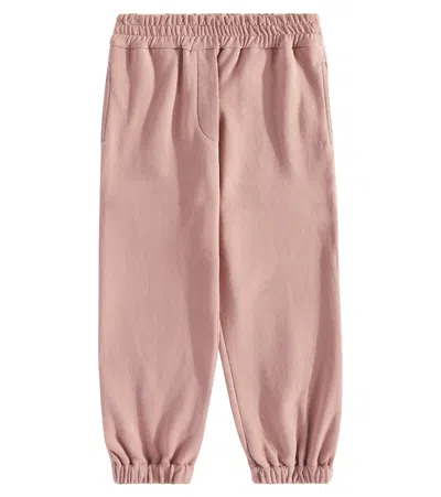 Brunello Cucinelli Kids' Cotton Sweatpants In Pink