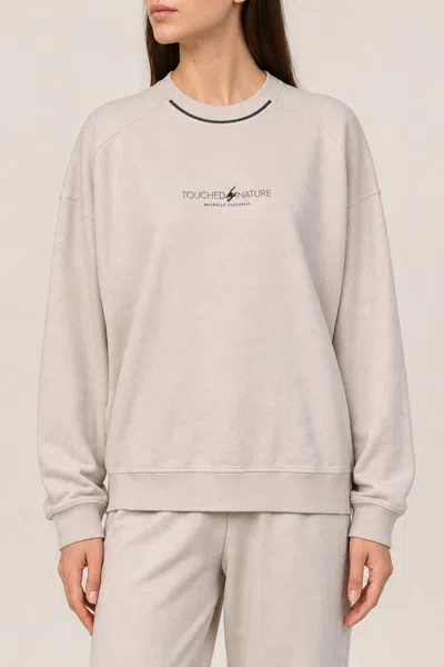 Brunello Cucinelli Cotton Sweatshirt In Neutral