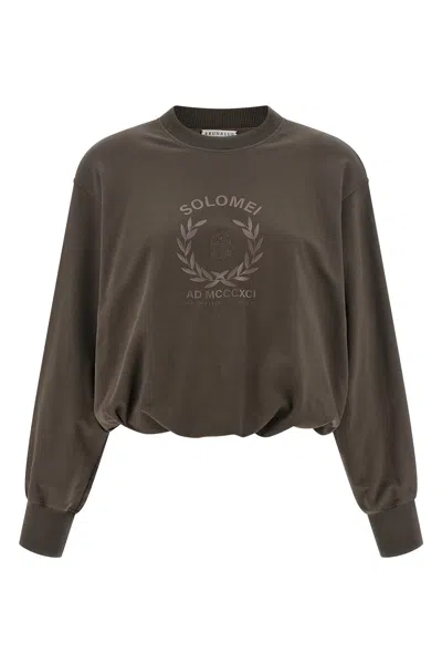 Brunello Cucinelli Cotton Sweatshirt In Brown