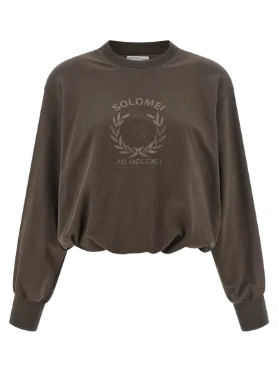 Brunello Cucinelli Cotton Sweatshirt In Brown