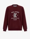Brunello Cucinelli Cotton Sweatshirt With Print On The Front In Red