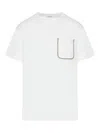 Brunello Cucinelli Cotton Jersey T-shirt With Shiny Pocket Detail