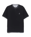 Brunello Cucinelli Slim Fit Crew-neck T-shirt In Lightweight Cotton Jersey In Black
