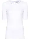 Brunello Cucinelli Woman T-shirt White Size Xl Cotton, Elastane, Brass In White