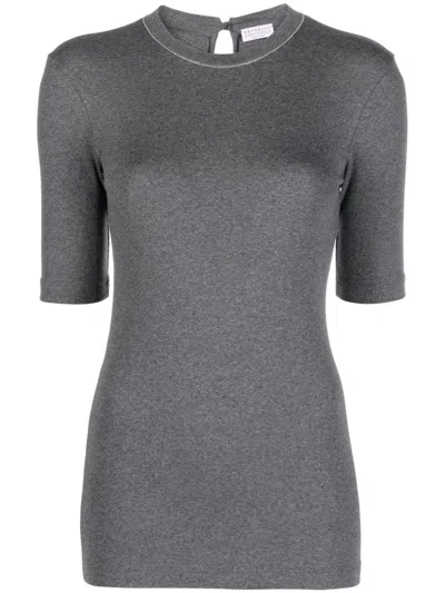 Brunello Cucinelli Cotton T-shirt In Gray