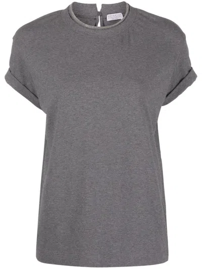Brunello Cucinelli Cotton T-shirt In Gray