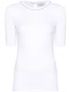 Brunello Cucinelli Woman T-shirt White Size Xl Cotton, Elastane, Brass In White