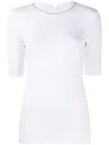 Brunello Cucinelli Woman T-shirt White Size Xl Cotton, Elastane, Brass In White