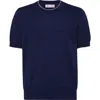 Brunello Cucinelli Men Cotton T-shirt In Azure