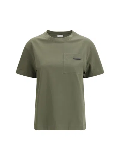 Brunello Cucinelli Cotton T-shirt In Green