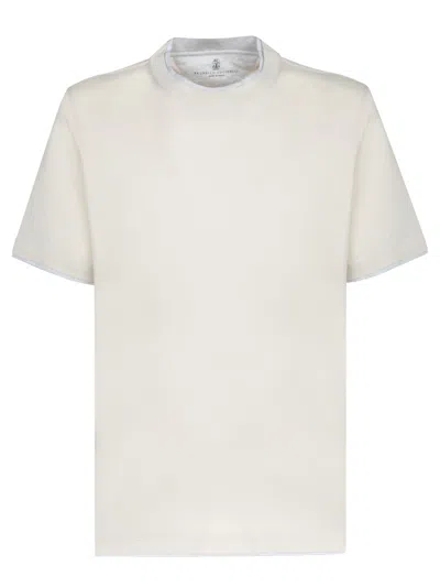 Brunello Cucinelli Cotton T-shirt Ice In White