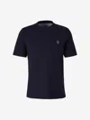 Brunello Cucinelli Cotton Jersey Crew Neck T-shirt With Logo Clothing In Black