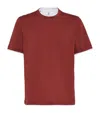 Brunello Cucinelli Cotton T-shirt In Dark Red