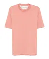 Brunello Cucinelli Men Crew Neck T-shirt With Faux-layering In Pink
