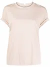 Brunello Cucinelli Women Cotton T-shirt In Pink